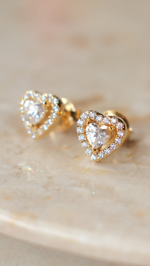 Cora Baby Stud Earrings Gold Vermeil