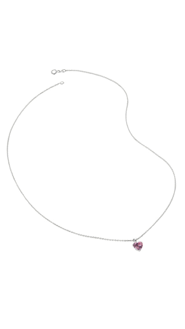 Camden Pink Pendant 9K White Gold