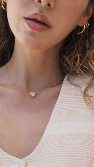 18k Yellow Gold Square Herringbone Chain Necklace - HELAS – HELAS Jewelry