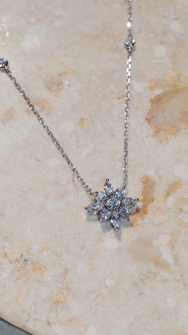 Camelia Necklace Sterling Silver
