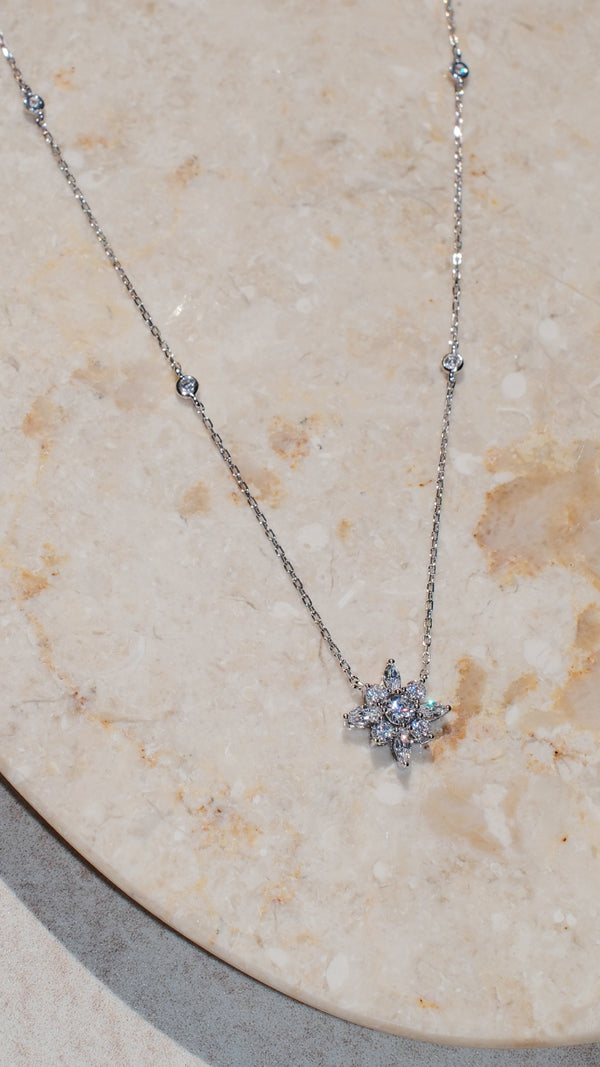 Camelia Necklace Sterling Silver