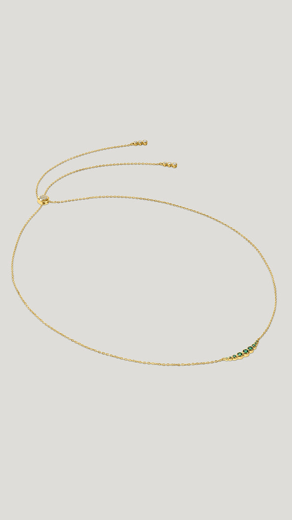 Carissa Emerald Necklace Gold Vermeil