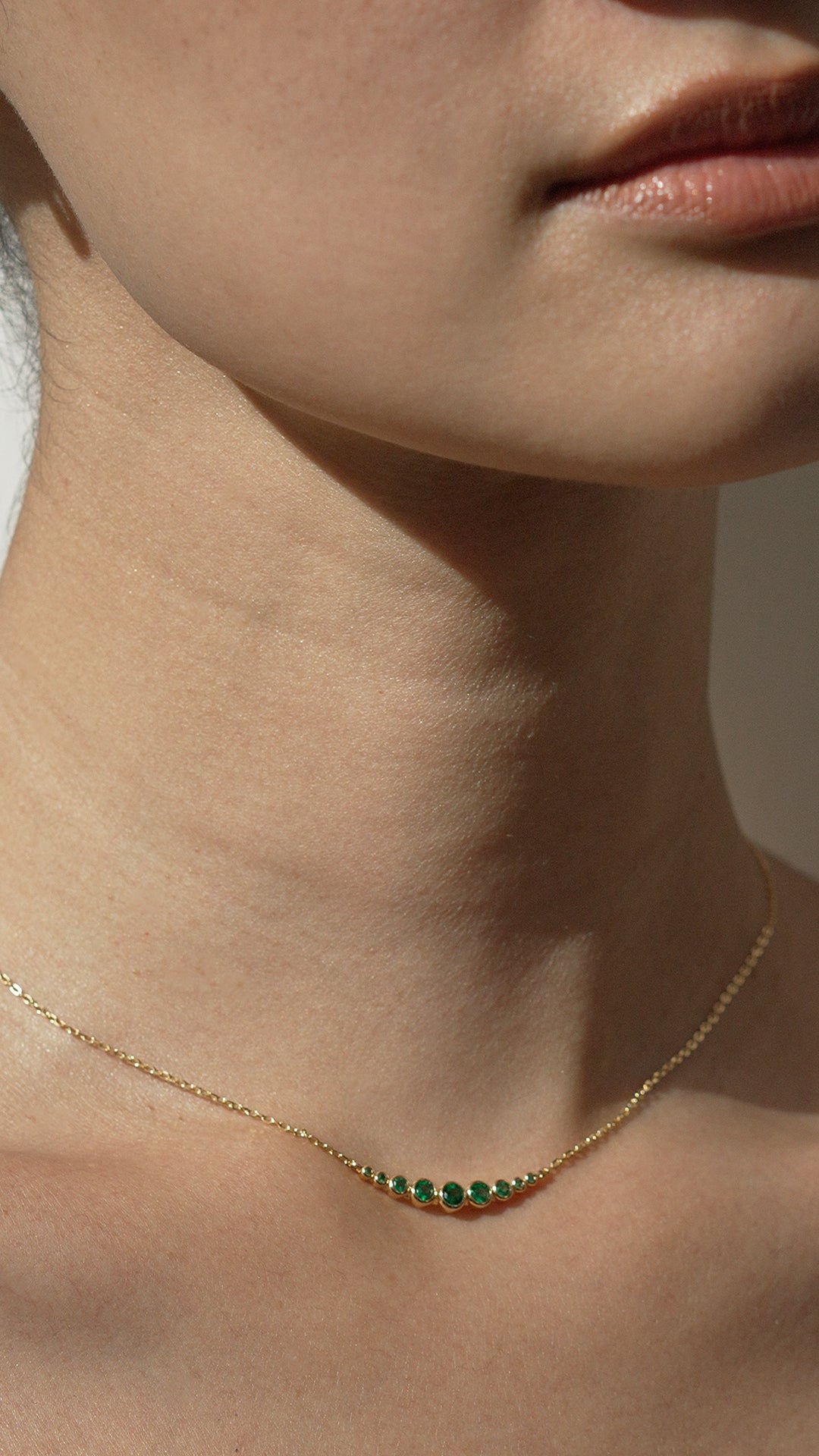 Carissa Emerald Necklace Gold Vermeil