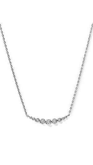 Carissa Necklace White Gold Plated