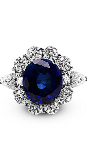Carmine Sapphire Oval