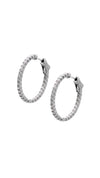 Cassia Small Hoops White Gold Plated