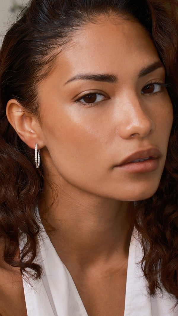 Cassia Small Hoop Earrings Sterling Silver