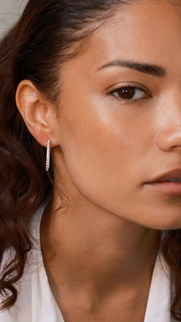 Cassia Small Hoop Earrings Sterling Silver
