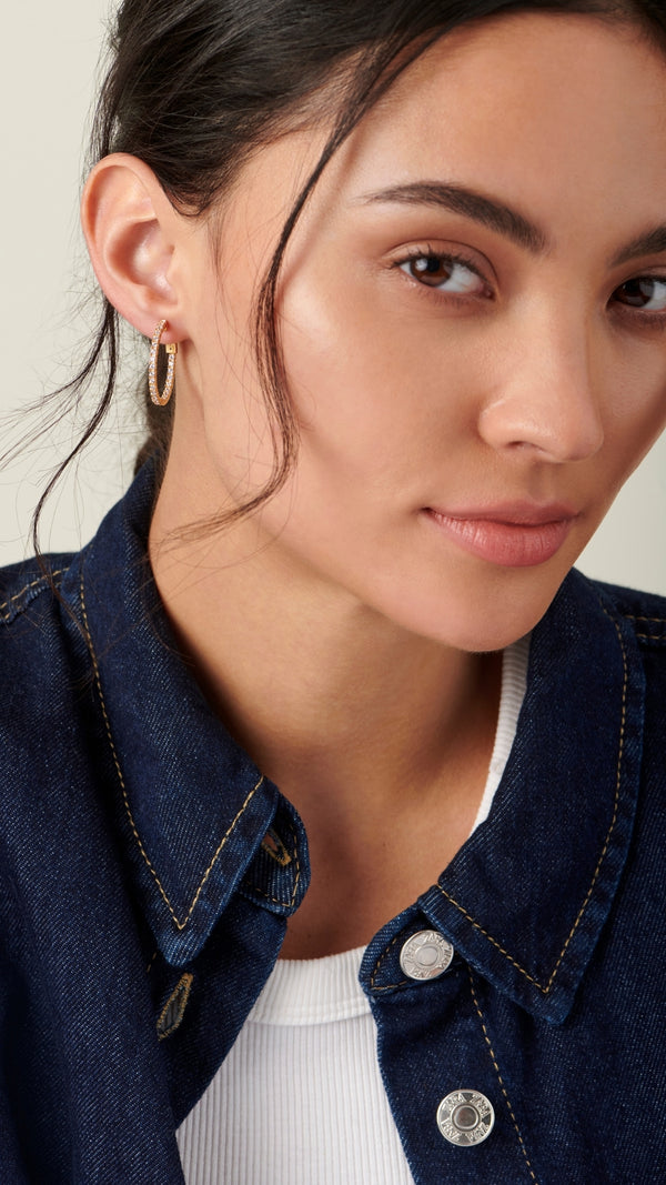 Cassia Hoop Earrings Gold Vermeil