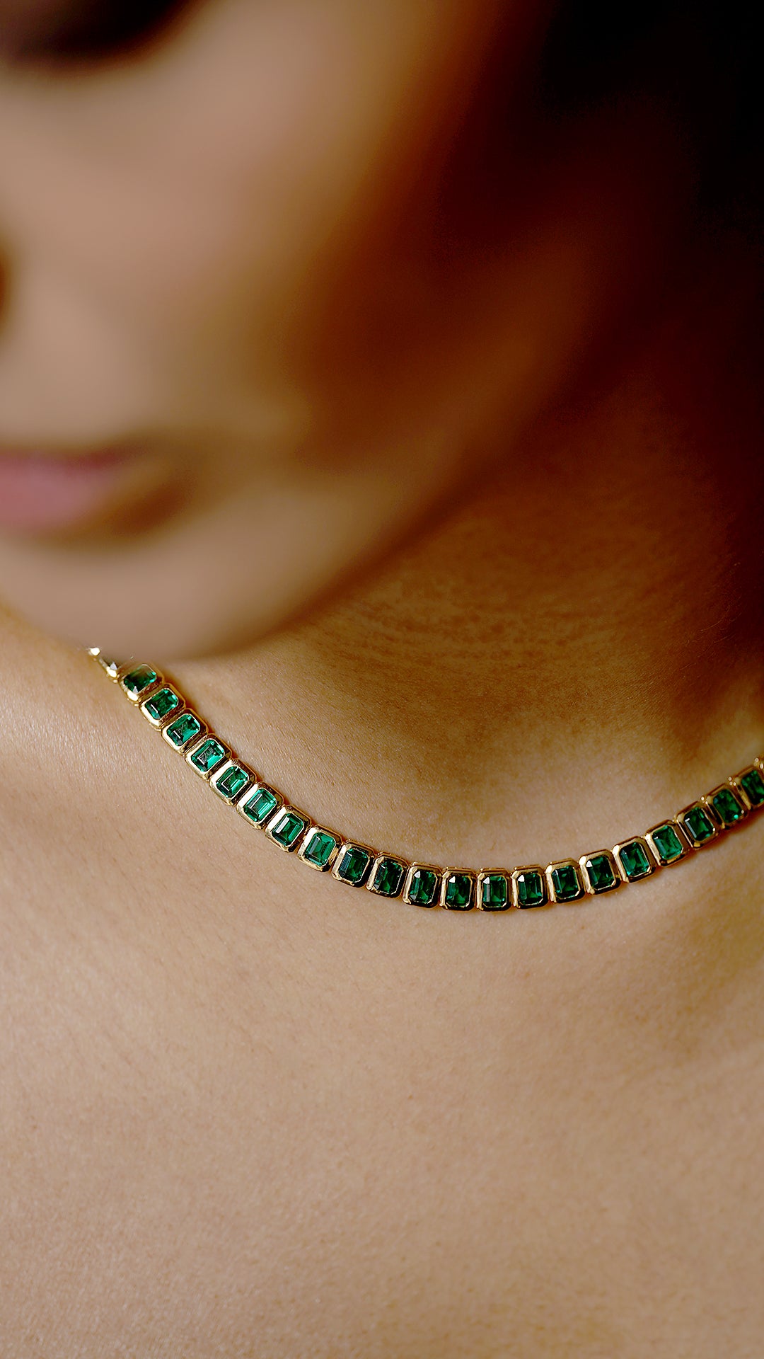 Cassidy Necklace Emerald 18K Gold Vermeil