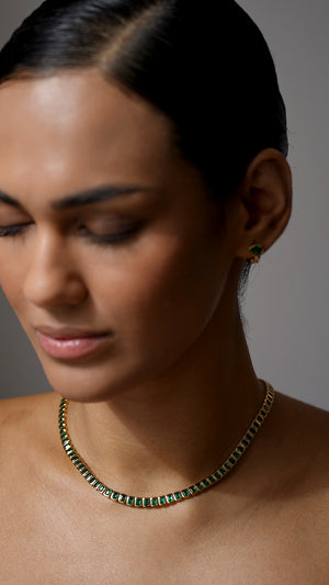 Cassidy Necklace Emerald 18K Gold Vermeil