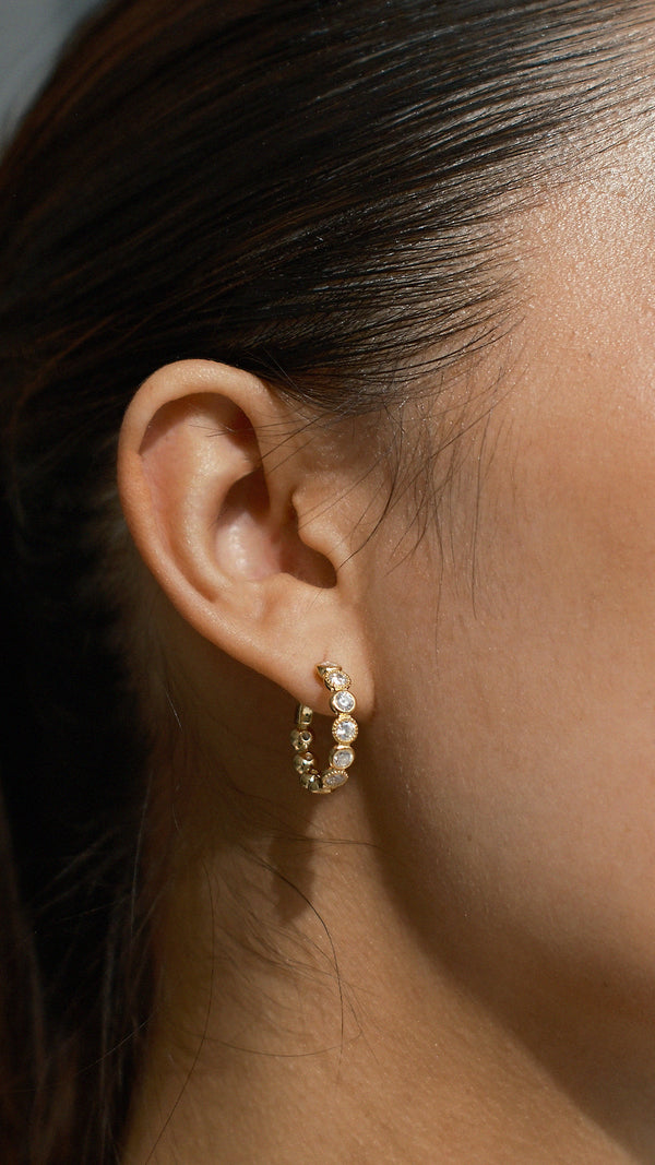 Cate Hoop Earrings Gold Vermeil