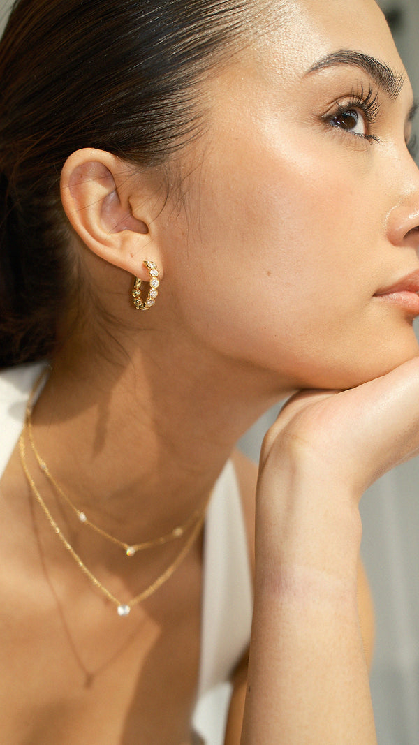 Cate Hoop Earrings Gold Vermeil