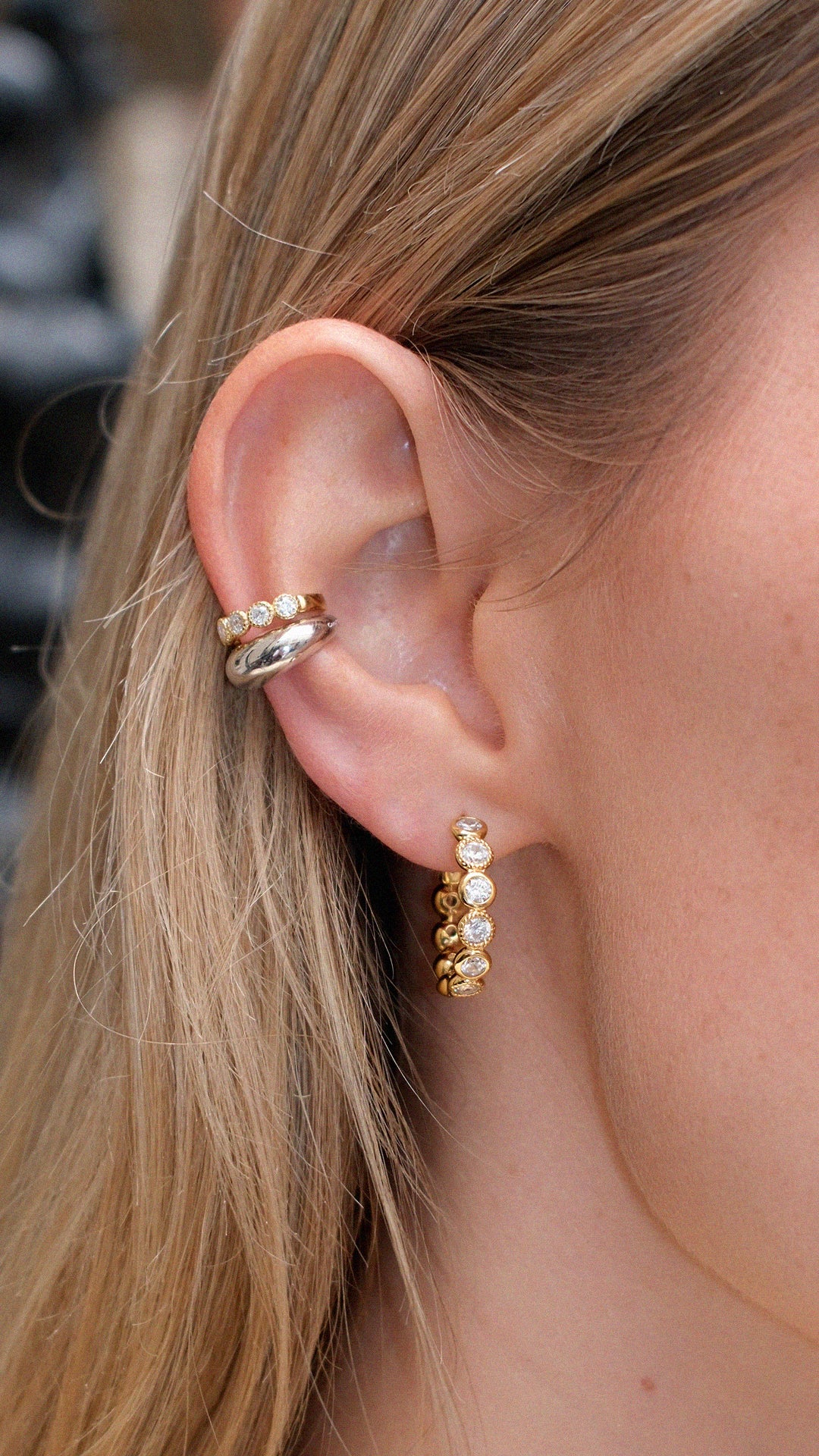 Hera Cuff Earring Nude Sterling Silver