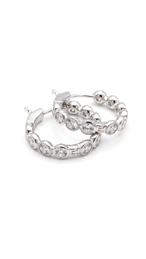 Cate Hoop Earrings Sterling Silver