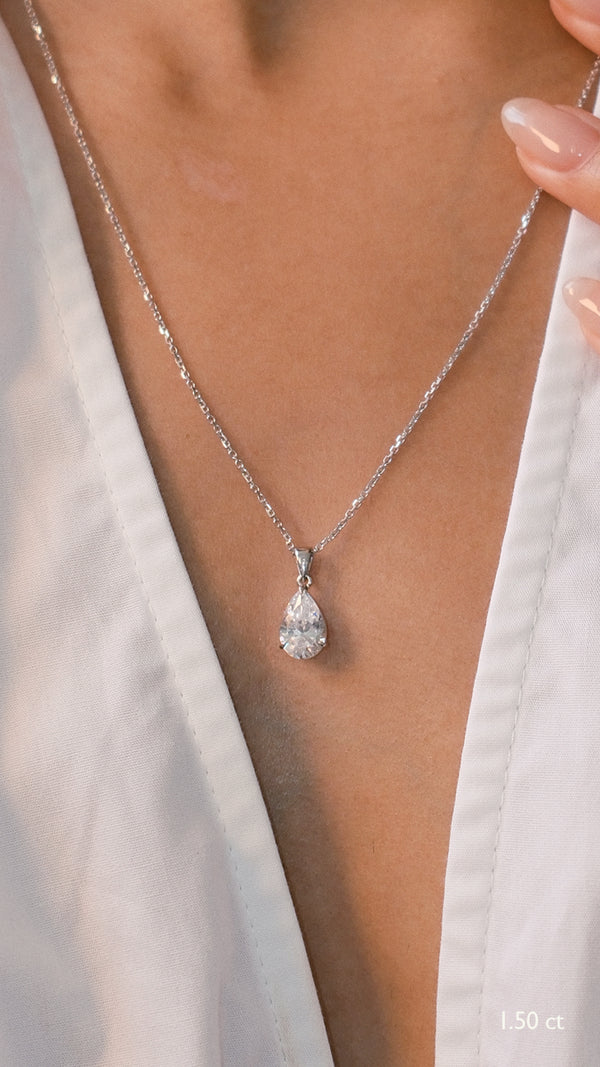 Cecile Necklace 9K White Gold
