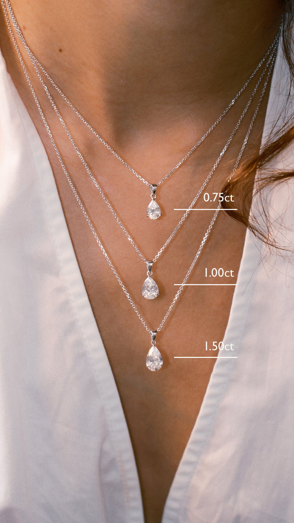 Cecile Necklace 9K White Gold