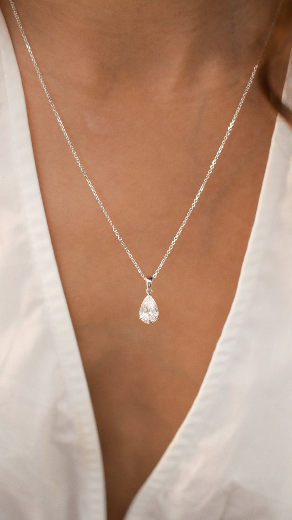 Cecile Pendant 9K White Gold