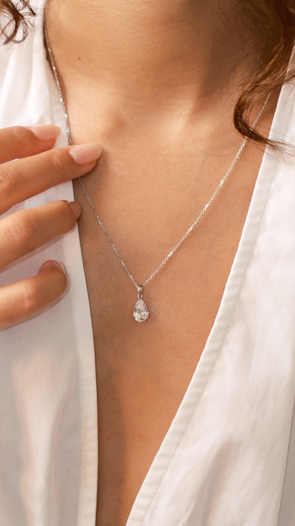 Cecile Pendant 9K White Gold