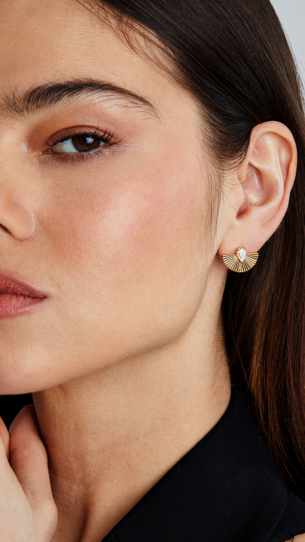 Celene Stud Earrings Gold Vermeil