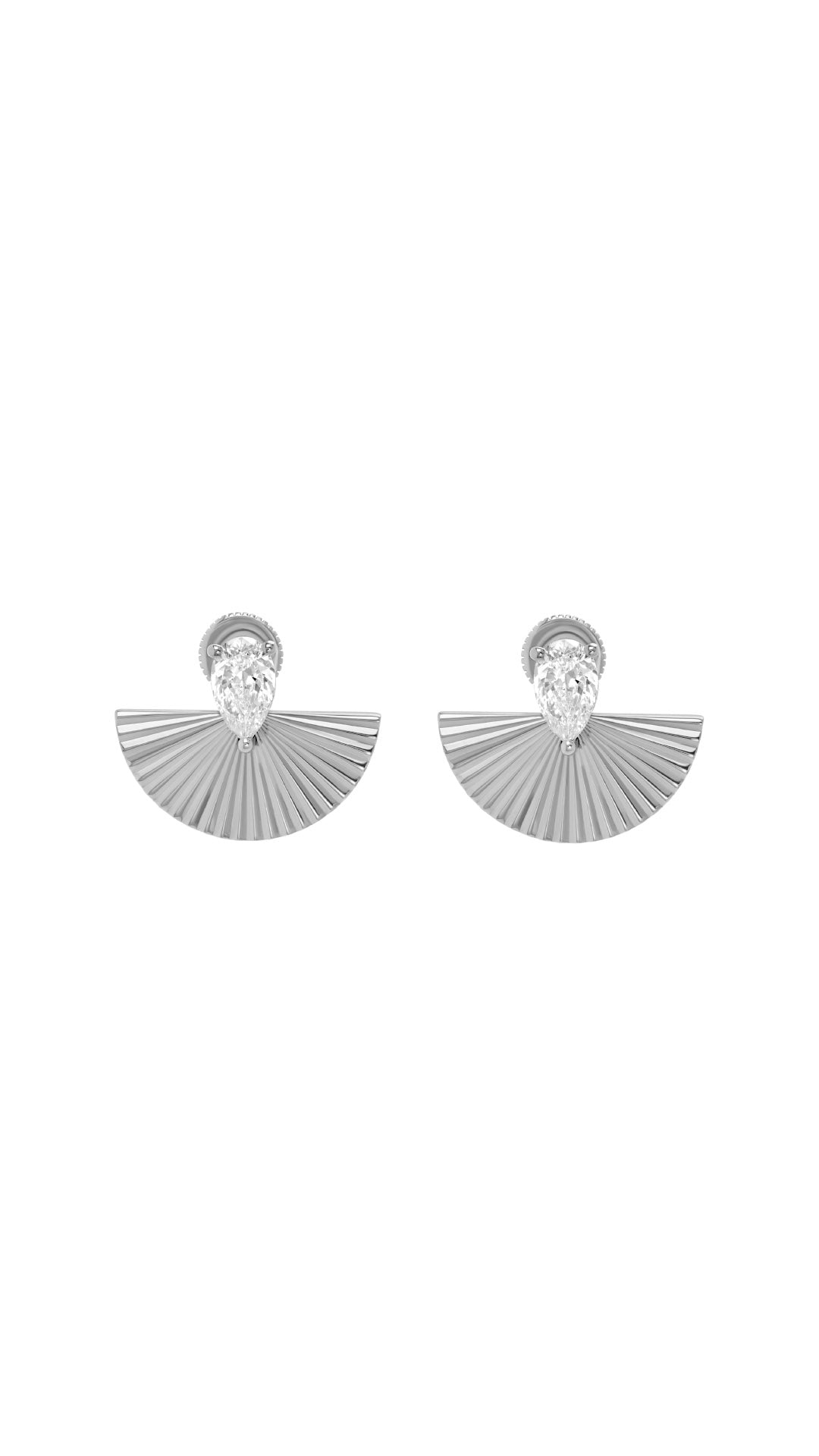 Celene Stud Earrings Large Sterling Silver