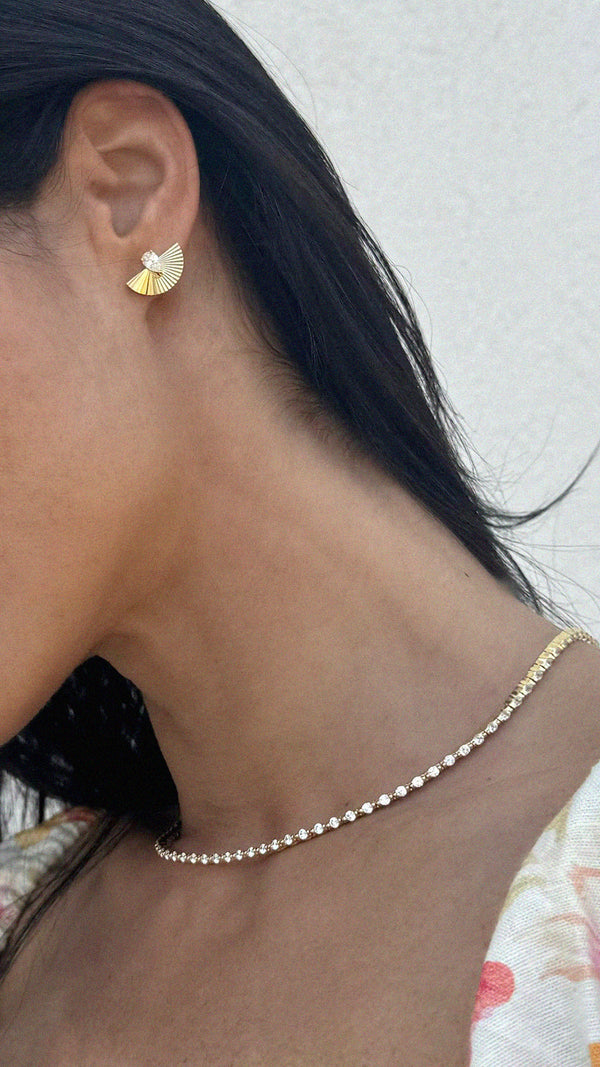 Celene Stud Earrings Gold Vermeil
