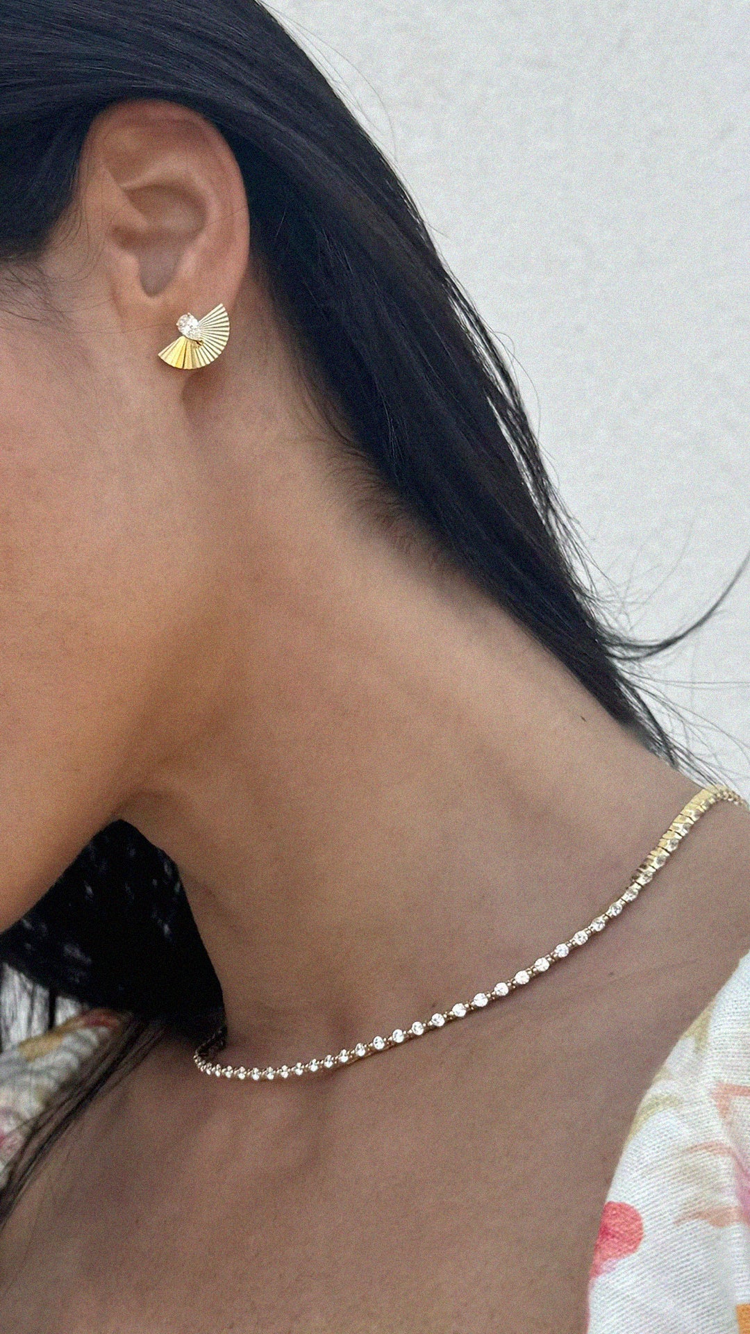 Celene Stud Earrings Gold Vermeil