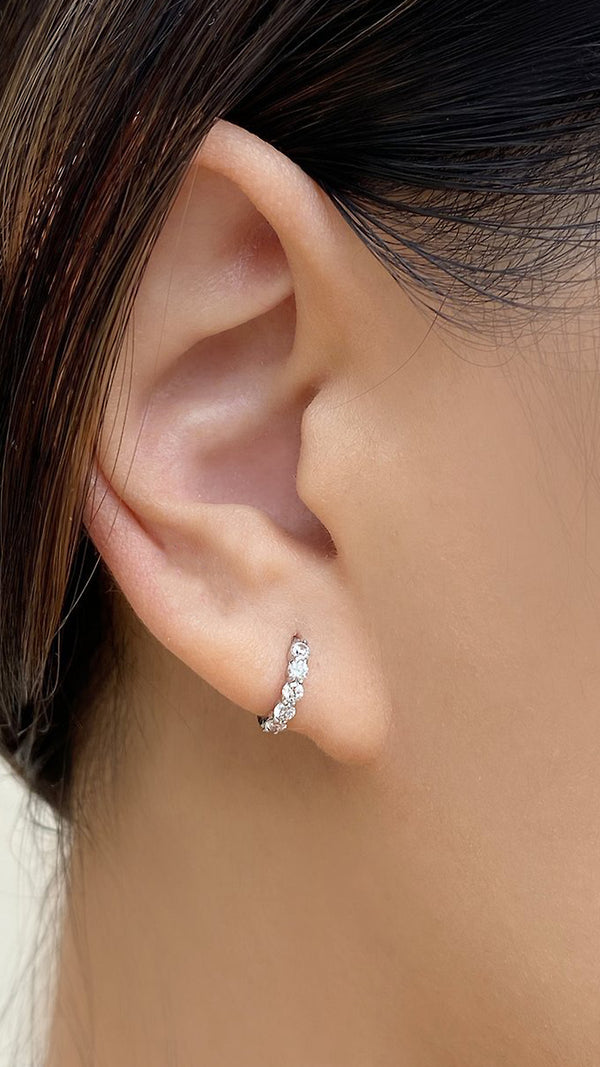 Celia Hoop Earrings Sterling Silver