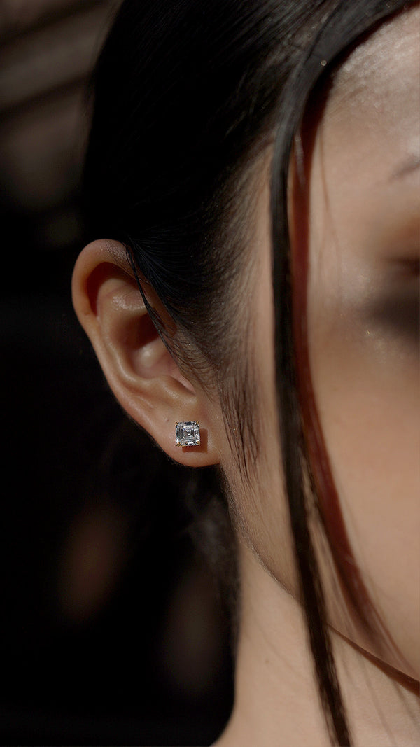 Charlie Stud Earrings 9K Yellow Gold