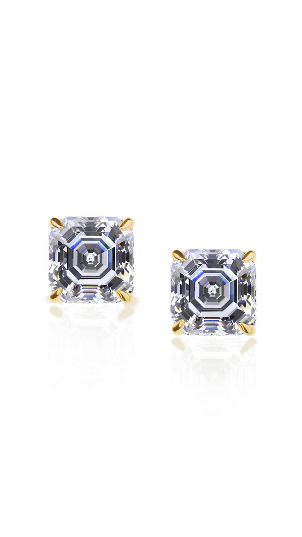Charlie Stud Earrings 9K Yellow Gold
