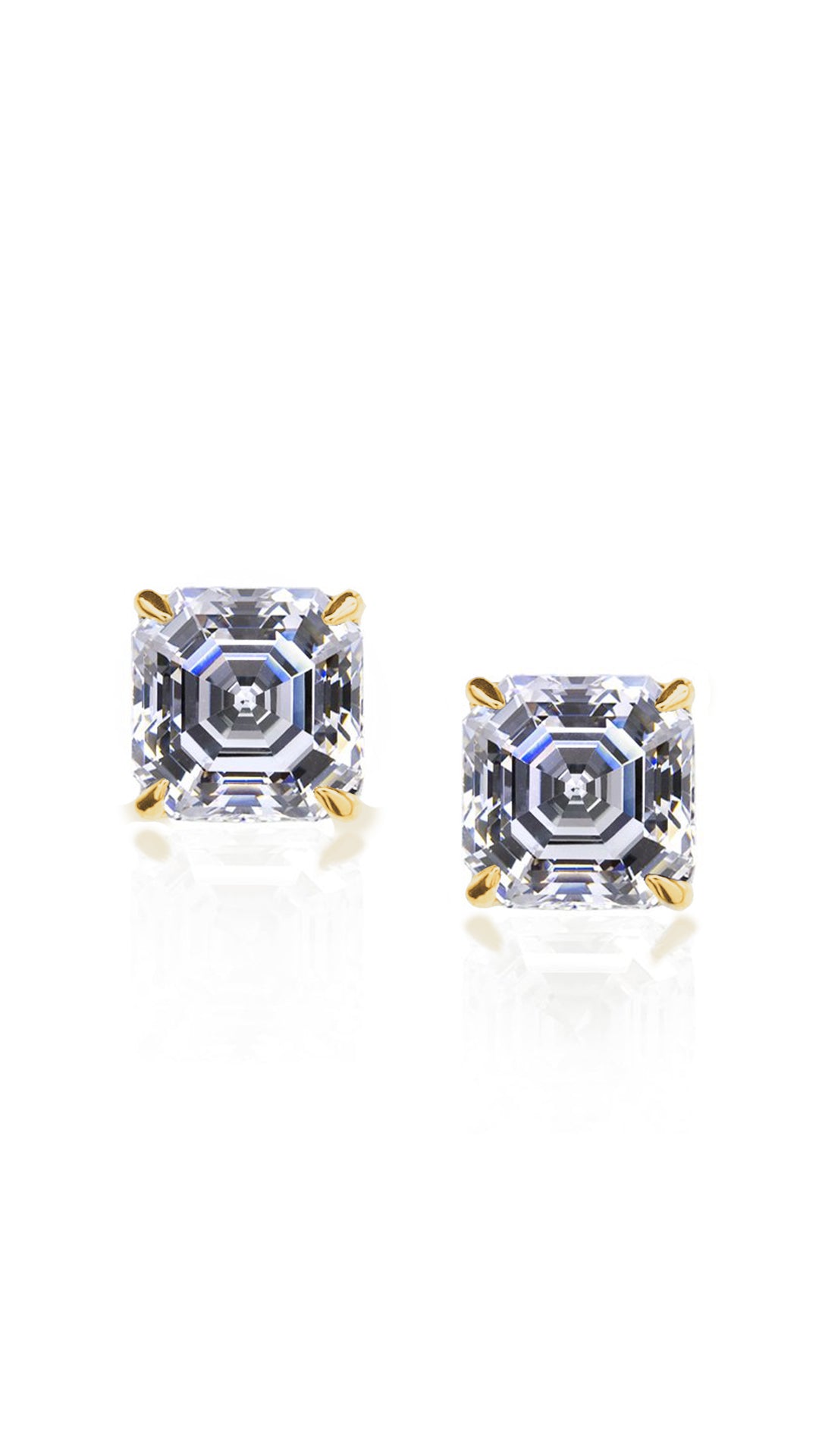 Charlie Stud Earrings 9K Yellow Gold