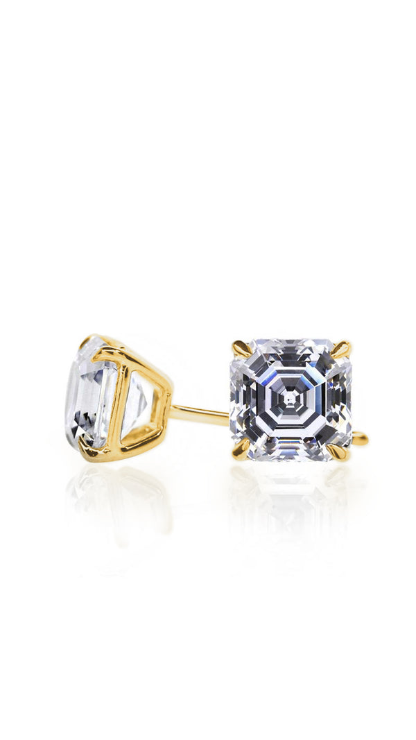 Charlie Stud Earrings 9K Yellow Gold
