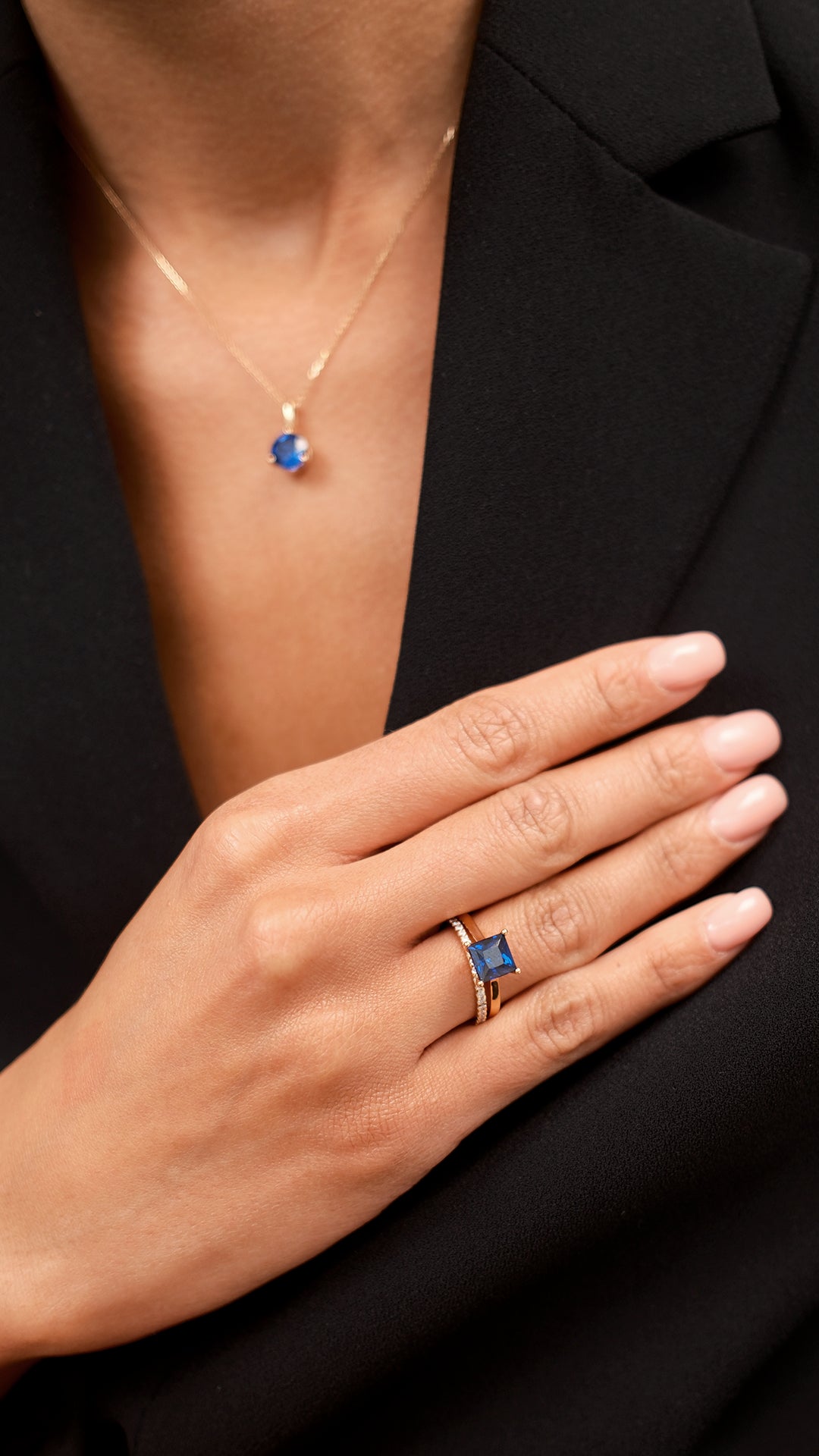 Charlotte Ring 1.00ct 18K Rose Gold Sapphire