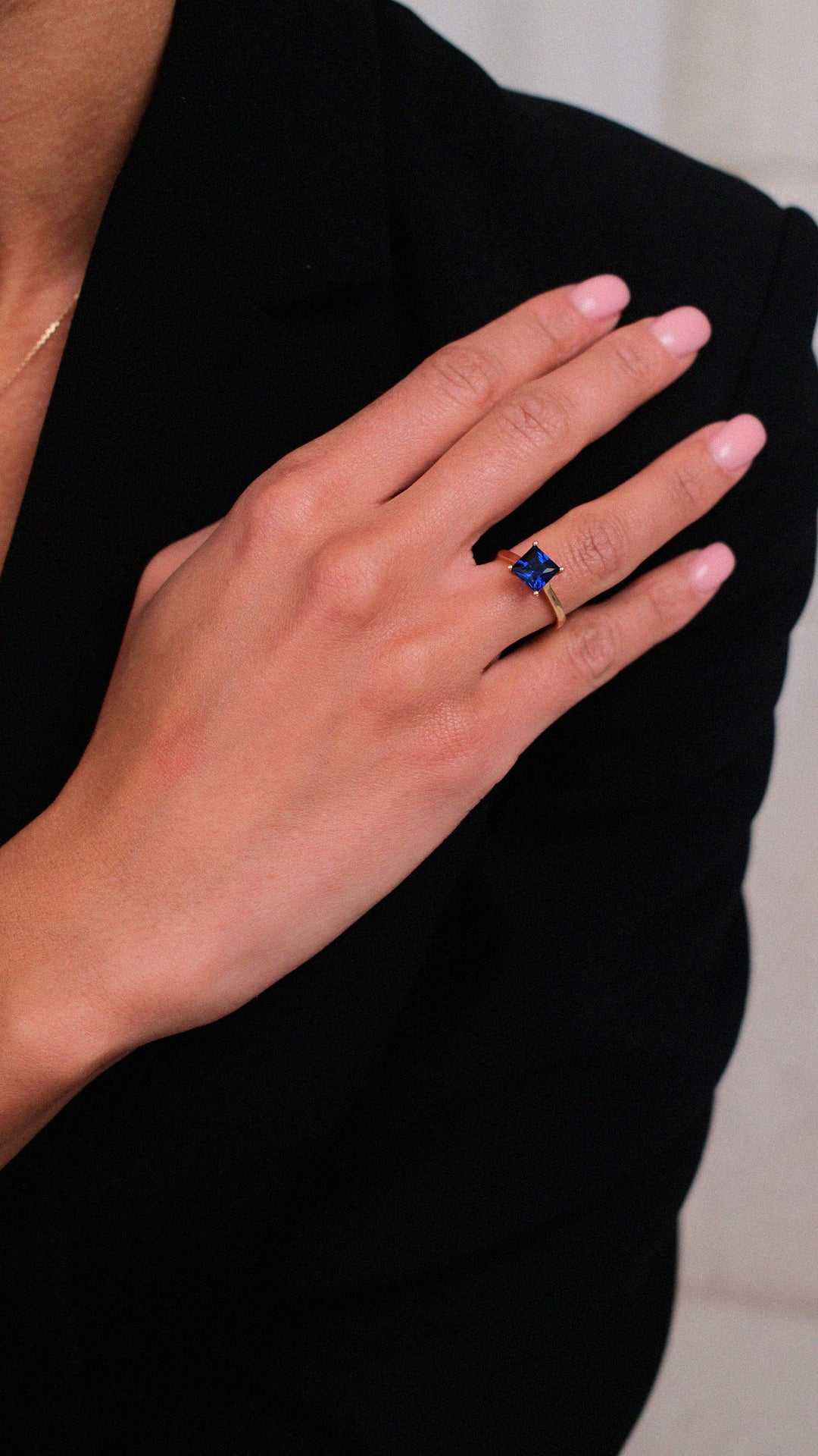 Charlotte Ring 1.00ct 18K Rose Gold Sapphire