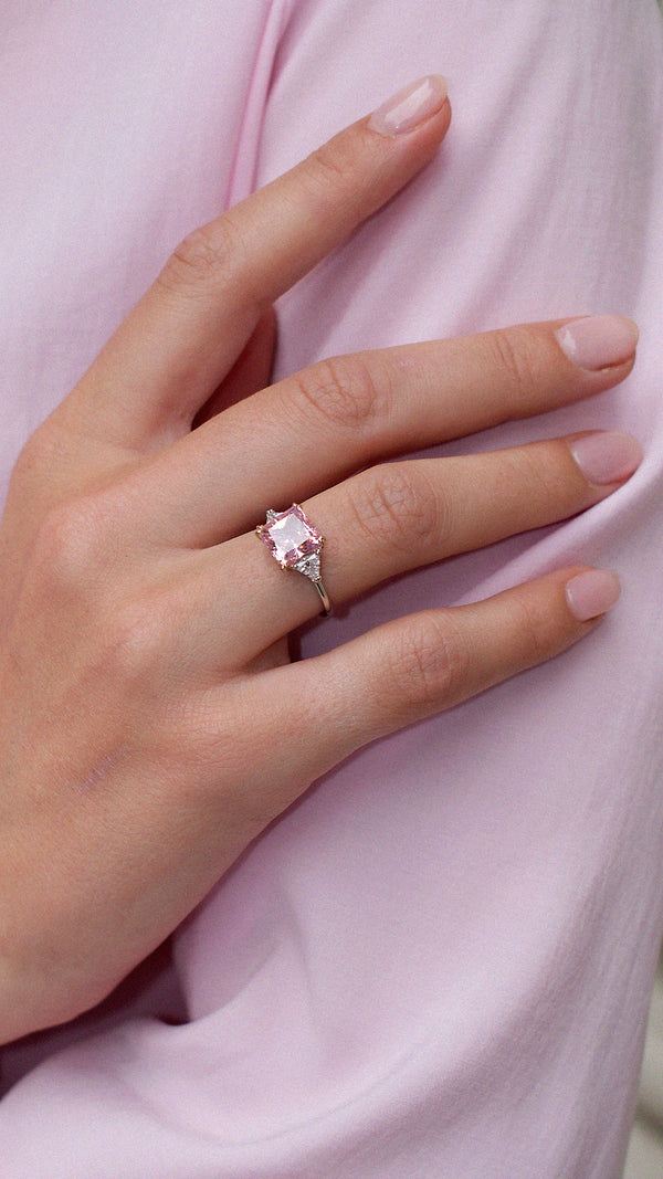 Chester Ring Fancy Pink Sterling Silver
