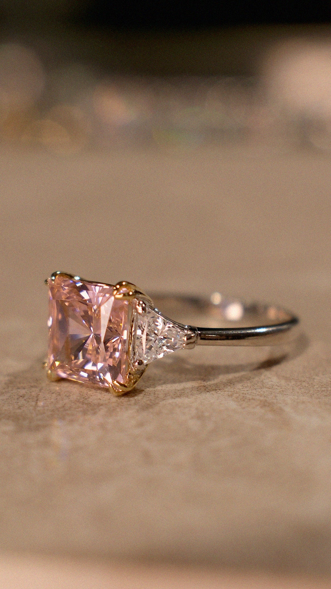 Chester Ring Fancy Pink Sterling Silver