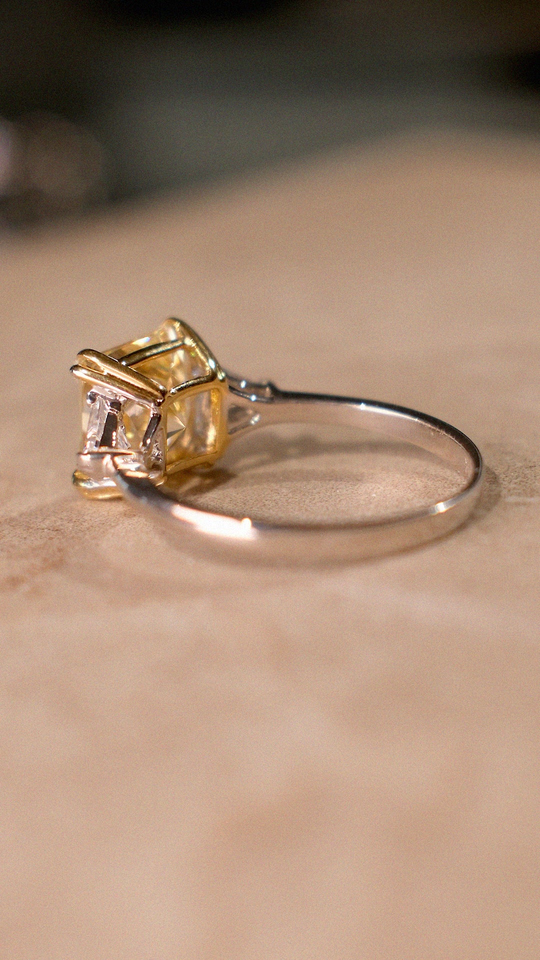 Chester Ring Light Yellow Sterling Silver