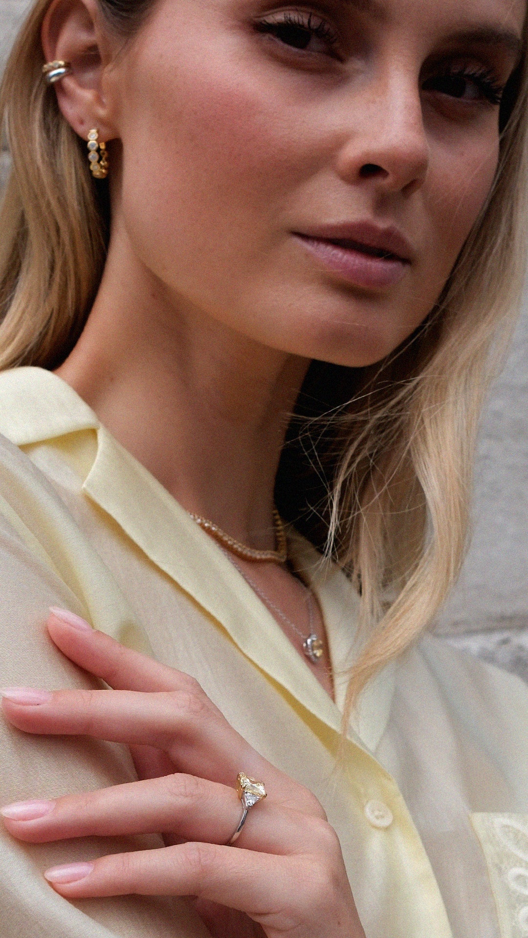 Chester Ring Light Yellow Sterling Silver