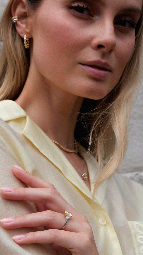 Chester Ring Light Yellow Sterling Silver