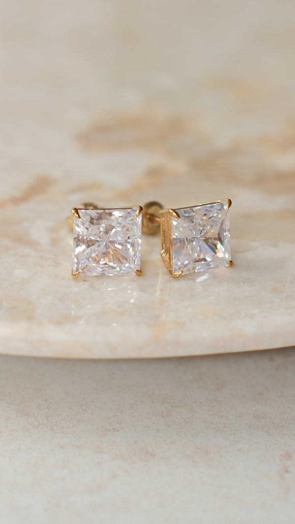 Chester Stud Earrings 9K Yellow Gold