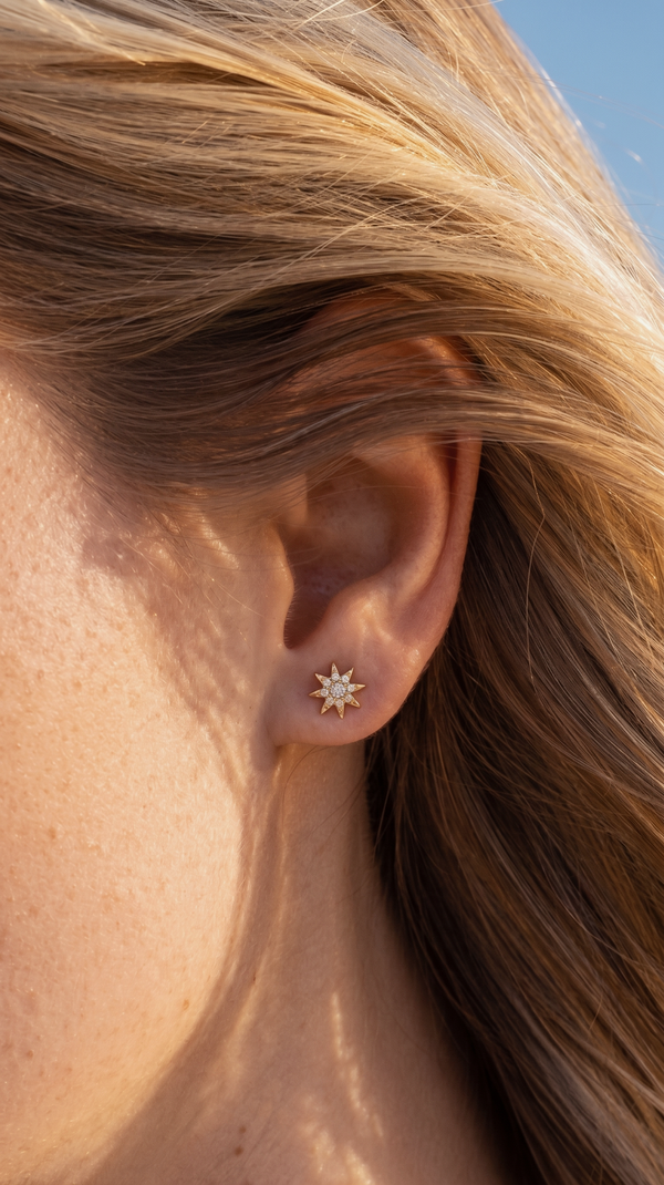Comet Stud Earring Gold Vermeil