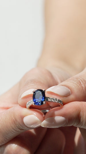 Cordelia Ring 18K White Gold Sapphire