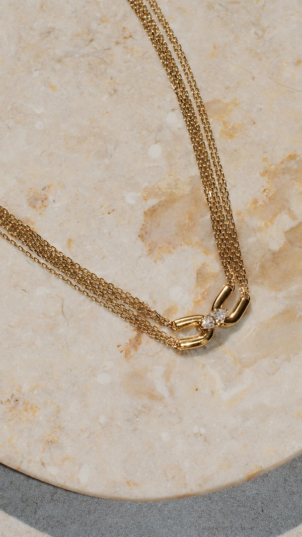 Cyndi Necklace Gold Vermeil