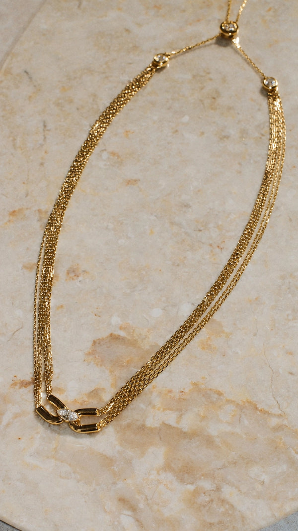 Cyndi Necklace Gold Vermeil