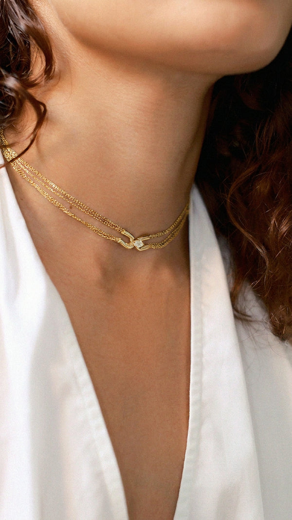 Cyndi Necklace Gold Vermeil