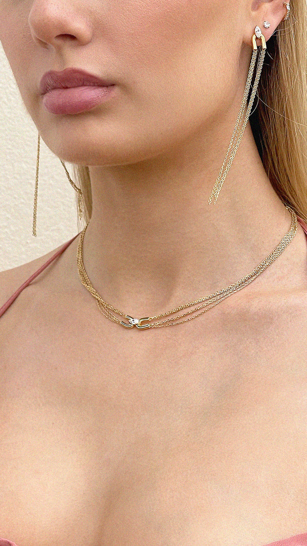 Cyndi Necklace Gold Vermeil