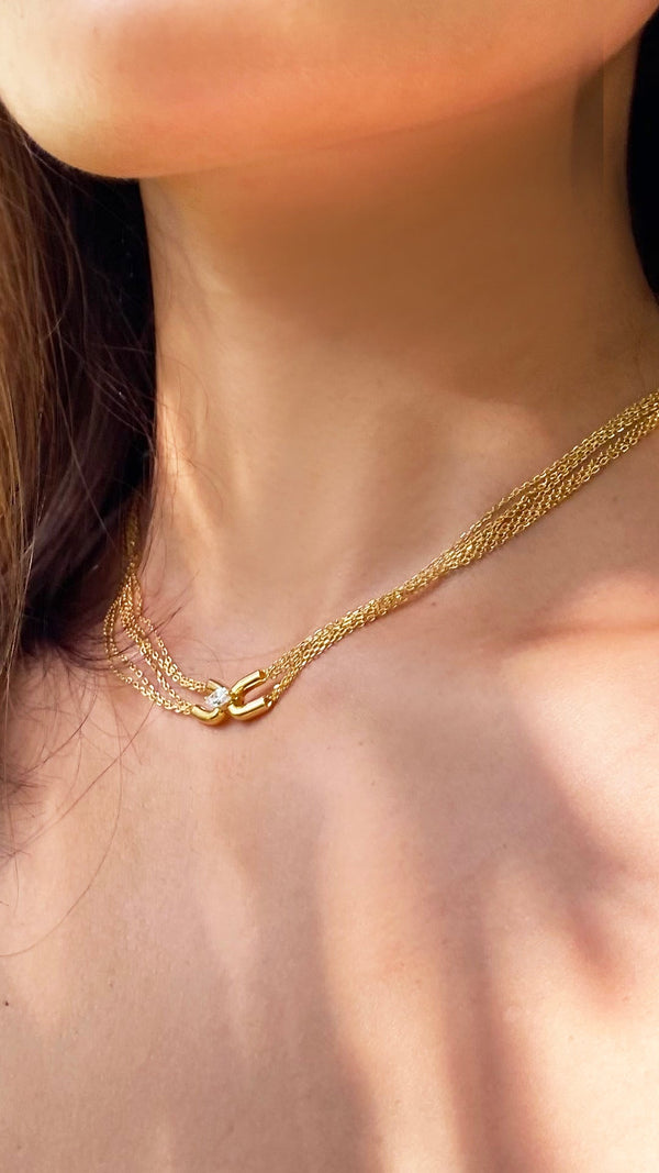 Cyndi Necklace Gold Vermeil