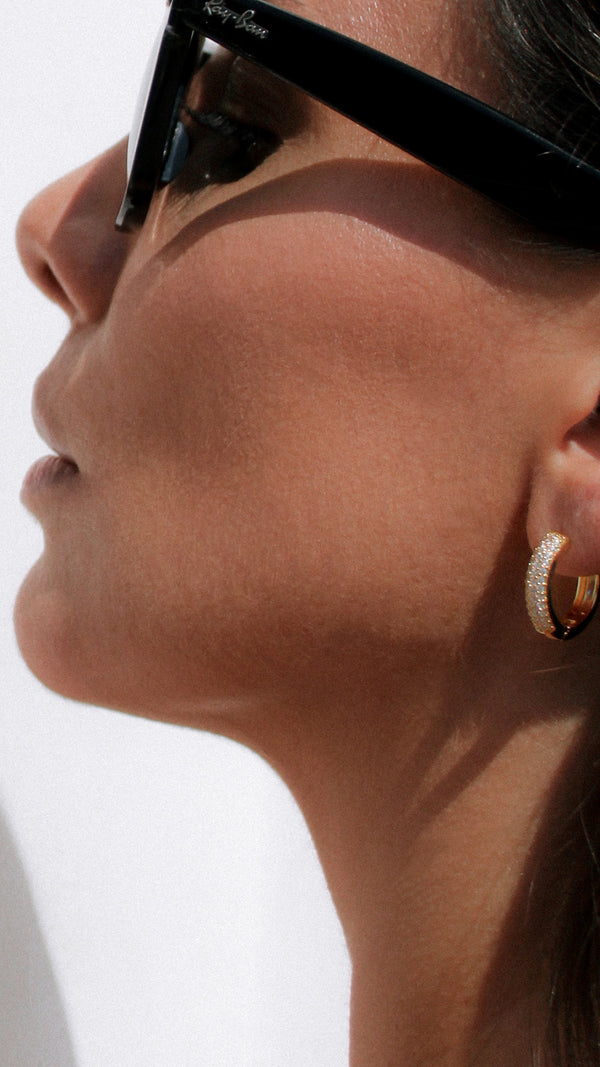 Dana Hoop Earrings Gold Vermeil