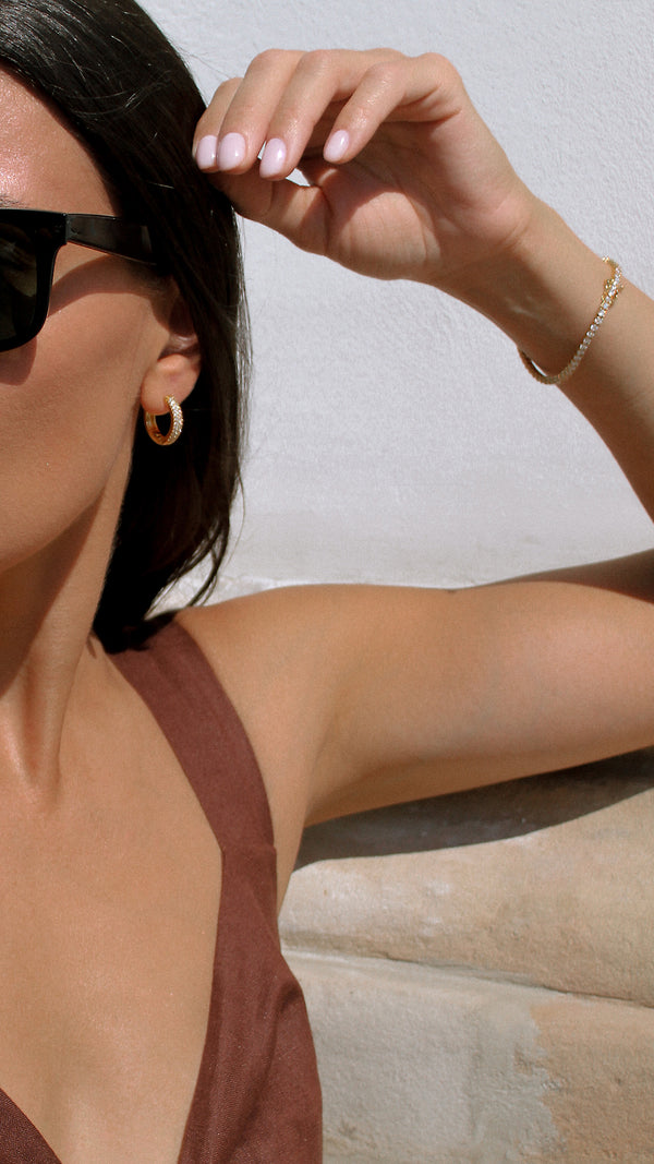 Dana Hoop Earrings Gold Vermeil