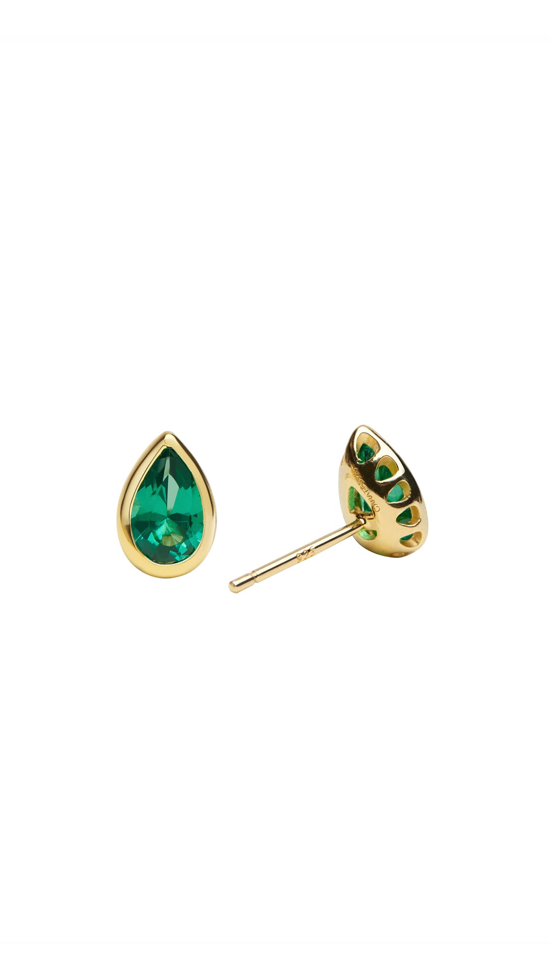 Danu Studs Emerald 18K Gold Vermeil